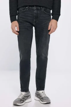 Calça jeans skinny cinza escuro