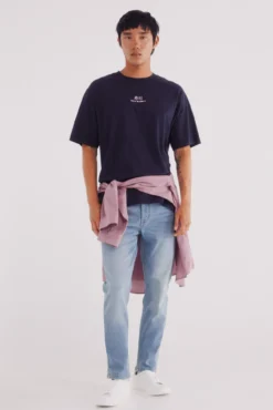 Calça jeans skinny fit tingida