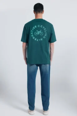 Calça jeans slim fit de malha denim