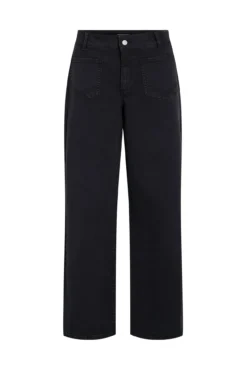 Calça largas com bolsos frontais