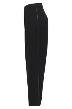 Calça longas de lurex de perna larga