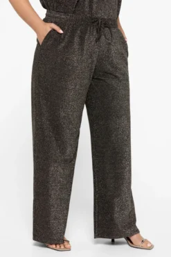 Calça lurex fluído tamanho grande