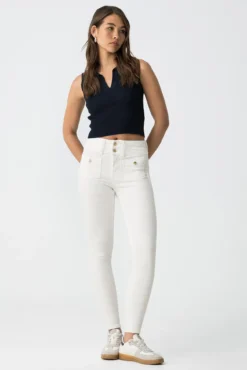 Calça Megan Cropped Flare Cintura Alta