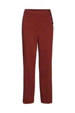 Calça reta com detalhe de botões