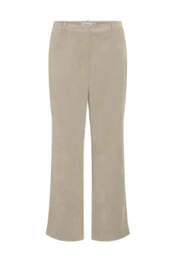 Calça reta de microveludo