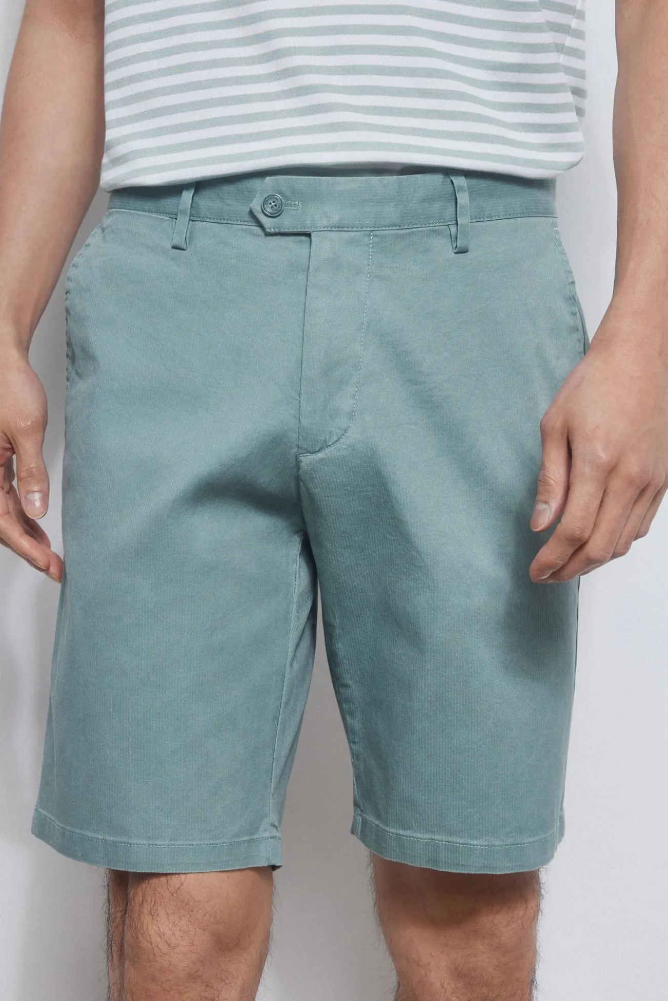 Calças bermuda chino premium flex