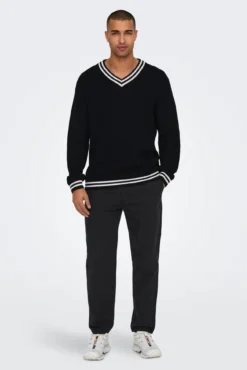 Calças de ajuste cônico masculino