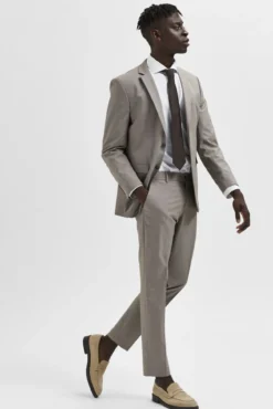Calças de fato slim fit estrutura