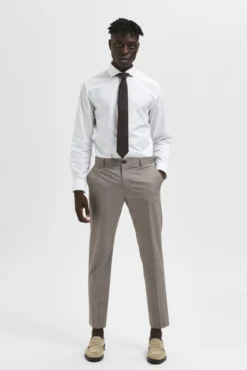 Calças de fato slim fit estrutura