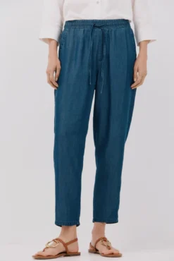 Calças fluidas tencel
