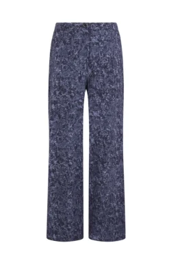 Calças jacquard com pinças