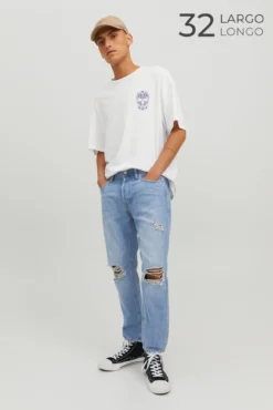 Calças jeans Frank azul cropped