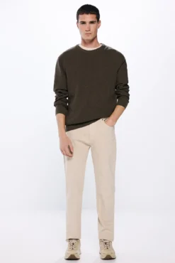 Calça slim fit lavada colorida