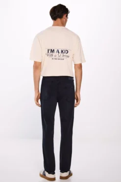 Calça slim fit lavada colorida