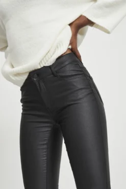Calças skinny fit encerado