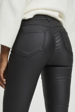 Calças skinny fit encerado