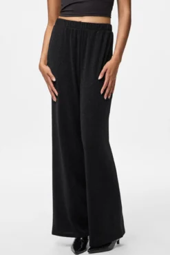 Calça wide lurex