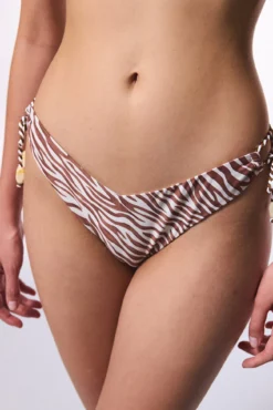 Calcinha de biquíni clássica com estampa de zebra
