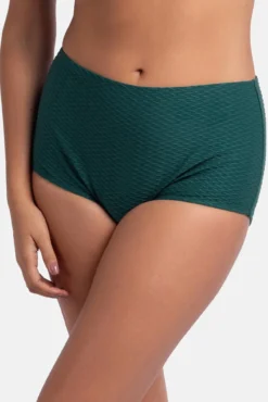 Calcinha de biquíni midi moldadora verde