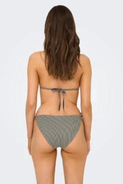 Calcinha de biquíni riscas lurex clássica