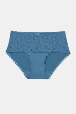 Calcinha midi renda floral