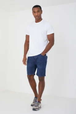 Calções denim skinny