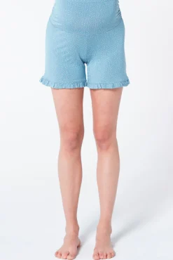Calções pijama maternity estampagem folhos