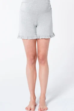 Calções pijama maternity estampagem folhos