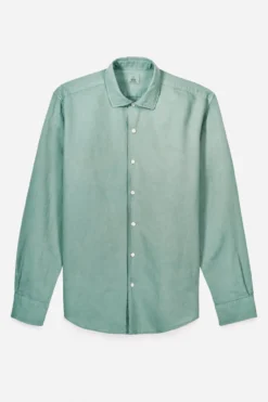 Camisa algodão linho manga comprida