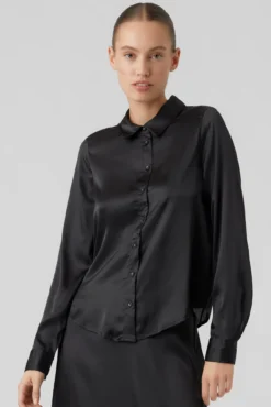 Camisa básica de mujer manga larga