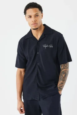 Camisa casual texturizada