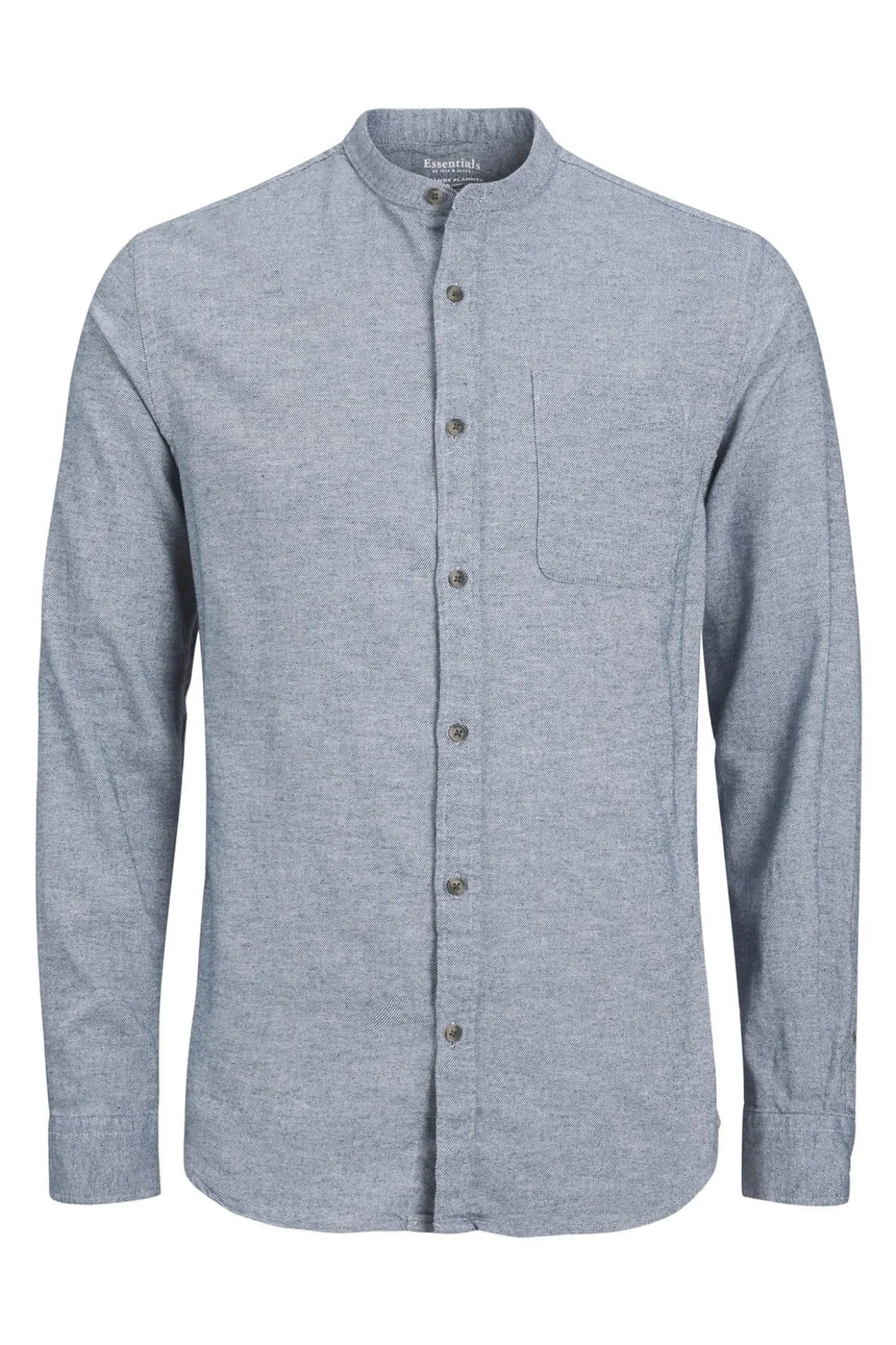 Camisa confortável com gola mao