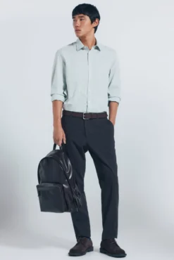 Camisa de algodão com debrum