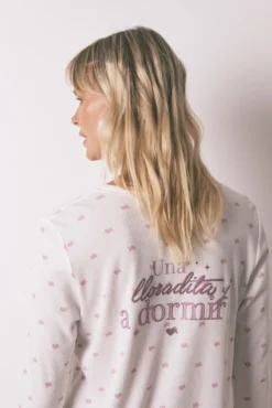 Camisa de dormir midi de malha waffle
