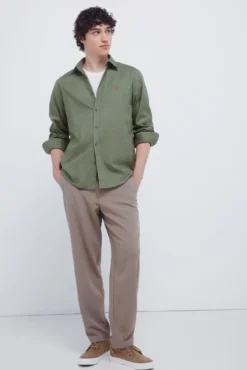 Camisa de flanela com cotoveleiras