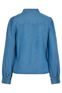 Camisa de ganga de manga comprida