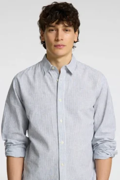 Camisa de linho de manga comprida