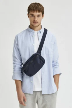 Camisa de manga comprida com bolso 100% algodão