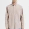 Camisa de manga comprida com bolso 100% algodão