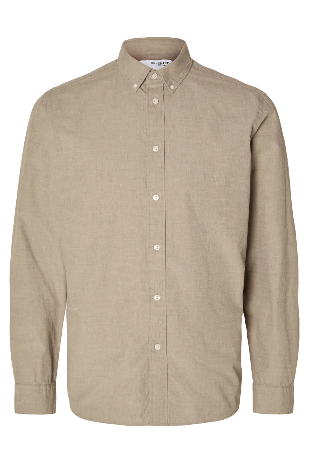 Camisa de manga comprida Slim Fit confecionada com algodão reciclado