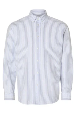 Camisa de manga comprida Slim Fit confecionada com algodão reciclado