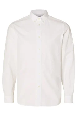 Camisa de manga comprida Slim Fit confecionada com algodão reciclado