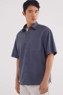 Camisa de manga curta tencel