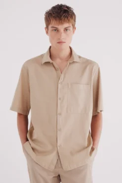 Camisa de manga curta Tencel