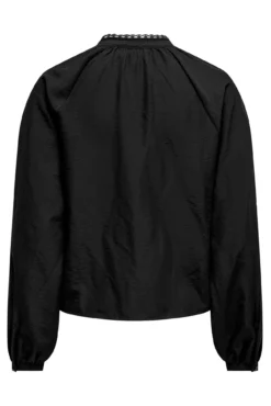 Camisa de manga manga bordada