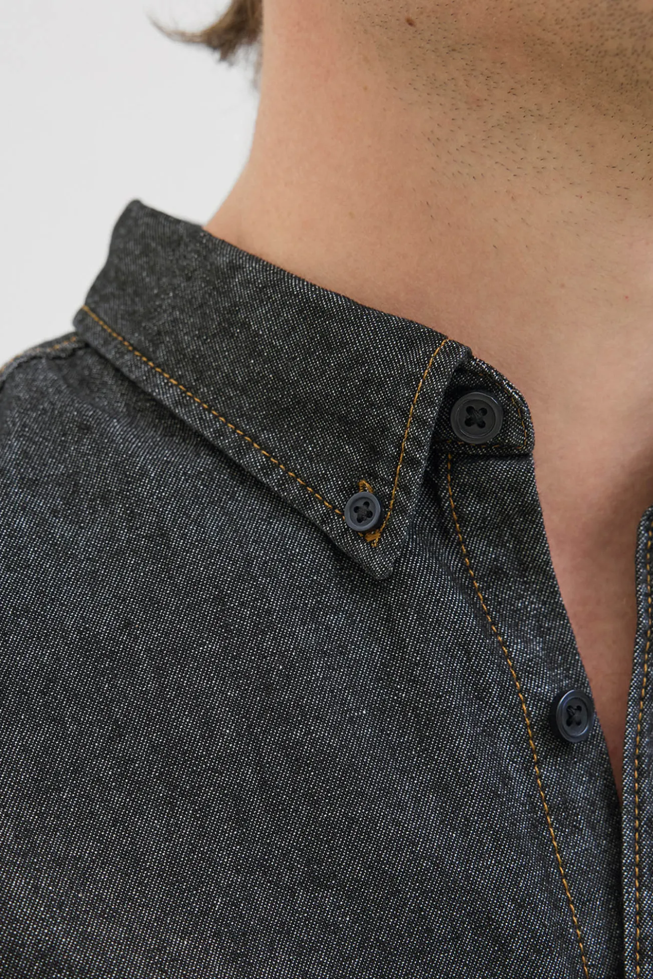 Camisa denim de corte regular