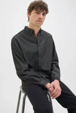 Camisa denim de corte regular