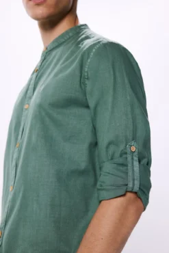 Camisa de popelina Mao