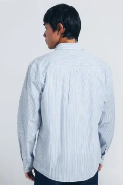 Camisa de popelina riscas