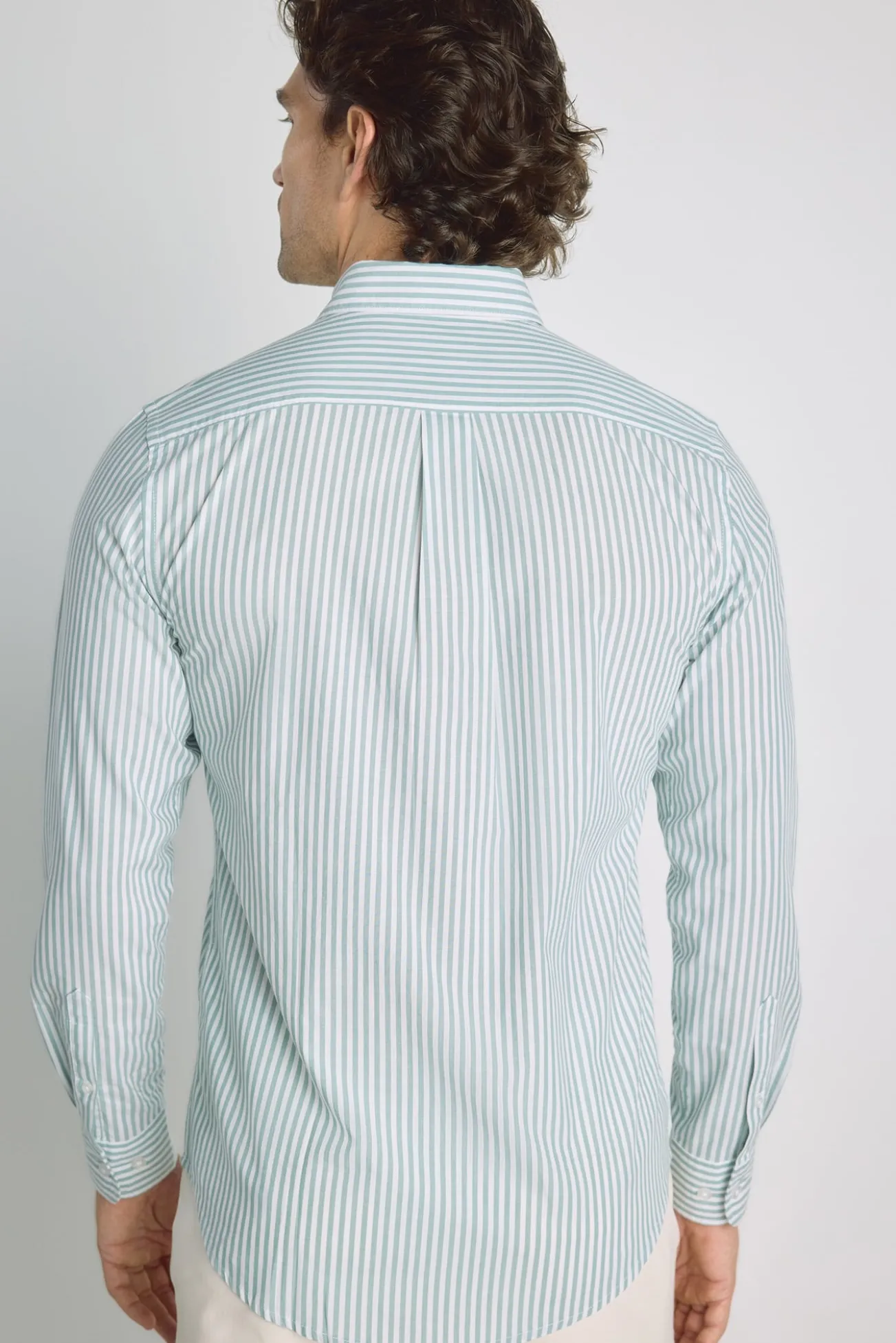 Camisa de riscas de manga comprida